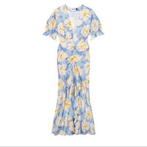 Rixo Ariel Dress Azalea Bloom - Lilac Yellow